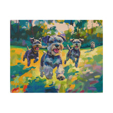 Load image into Gallery viewer, Vibrant Schnauzer Dogs Canvas Wall Art