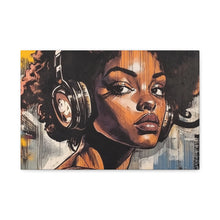 Load image into Gallery viewer, Artistic Matte Canvas Print - Stylish Woman with Headphones