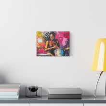 Load image into Gallery viewer, Colorful Drummer Canvas Art Print, Modern Wall Decor, Music Lover Gift, Vibrant Home Accent, Jazz Art Piece, Unique Gift Idea