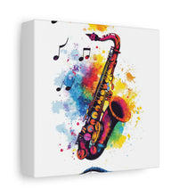 Load image into Gallery viewer, Vibrant Saxophone Art Canvas Print - Colorful Wall Decor