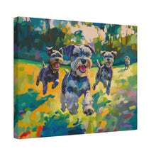 Load image into Gallery viewer, Vibrant Schnauzer Dogs Canvas Wall Art
