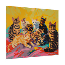 Load image into Gallery viewer, Colorful Cat Canvas Art - Vibrant Cat Portraits for Cat Lovers