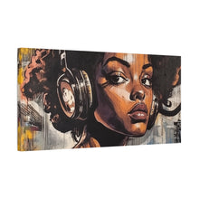 Load image into Gallery viewer, Artistic Matte Canvas Print - Stylish Woman with Headphones
