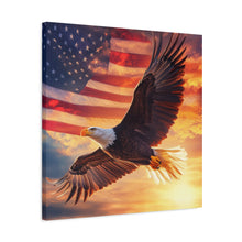 Load image into Gallery viewer, Patriotic Eagle Canvas Wall Art - 1.25" Stretched Frame
