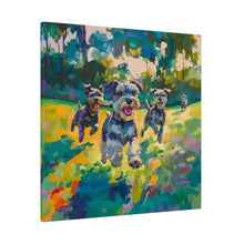 Load image into Gallery viewer, Vibrant Schnauzer Dogs Canvas Wall Art