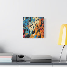 Load image into Gallery viewer, Vibrant Music Note Canvas Art - Colorful Stretched Wall Decor