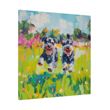 Load image into Gallery viewer, Playful Schnauzer Dogs Canvas Art