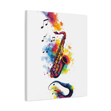 Load image into Gallery viewer, Vibrant Saxophone Art Canvas Print - Colorful Wall Decor
