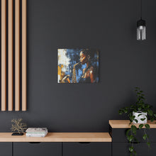 Load image into Gallery viewer, Saxophone Art Canvas, Jazz Decor, Music Lover Gift, Home Wall Art, Portrait Painting, Modern Artwork, Unique Gift Idea