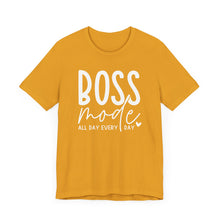 Load image into Gallery viewer, Boss Mode Unisex Jersey Tee - Motivational Short Sleeve Shirt for Entrepreneurs