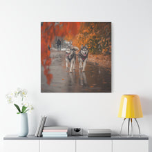 Load image into Gallery viewer, Husky Wall Art Canvas - Autumn Vibes Home Decor