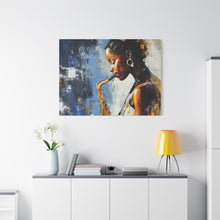 Load image into Gallery viewer, Saxophone Art Canvas, Music Lover Decor, Jazz Wall Art, Unique Gift for Musicians, Home Office Decoration, Inspirational Artwork
