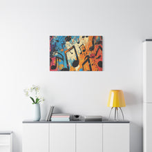 Load image into Gallery viewer, Vibrant Music Note Canvas Art - Colorful Stretched Wall Decor