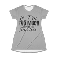 T-Shirt Dress (AOP) - Find Less