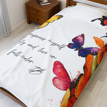 Load image into Gallery viewer, Butterfly Plush Blanket
