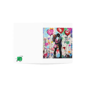 Romantic Greeting Cards Set - Colorful Love Balloons (1-50 pcs)