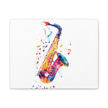 Load image into Gallery viewer, Vibrant Saxophone Canvas Wall Art - Perfect for Music Lovers
