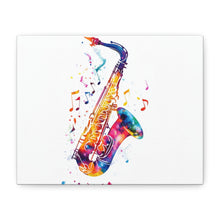Load image into Gallery viewer, Vibrant Saxophone Canvas Wall Art - Perfect for Music Lovers

