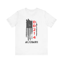 Load image into Gallery viewer, Patriotic Alumni Short Sleeve Tee - DD214 Design
