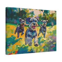 Load image into Gallery viewer, Vibrant Schnauzer Dogs Canvas Wall Art
