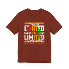 Load image into Gallery viewer, Inspirational Unisex Short Sleeve Tee - "Never Be Limited" Design

