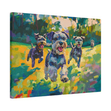 Load image into Gallery viewer, Vibrant Schnauzer Dogs Canvas Wall Art
