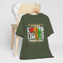 Load image into Gallery viewer, Inspirational Unisex Short Sleeve Tee - "Never Be Limited" Design
