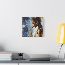 Load image into Gallery viewer, Saxophone Art Canvas, Music Lover Decor, Jazz Wall Art, Unique Gift for Musicians, Home Office Decoration, Inspirational Artwork
