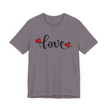 Load image into Gallery viewer, Love Graphic Unisex Short Sleeve Tee - Perfect for Valentine's Day and Everyday Wear
