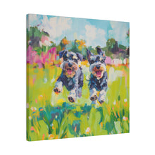 Load image into Gallery viewer, Playful Schnauzer Dogs Canvas Art
