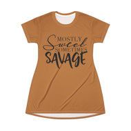 T-Shirt Dress (AOP) - Savage