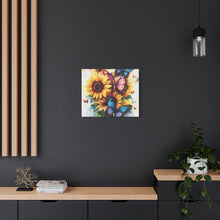 Load image into Gallery viewer, Vibrant Floral Canvas Wall Art, Butterfly Decor
