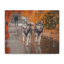 Load image into Gallery viewer, Husky Wall Art Canvas - Autumn Vibes Home Decor
