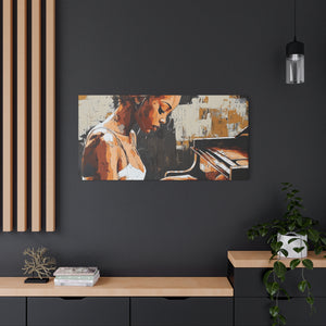 Artistic Piano Canvas, Wall Art, Music Lover Gift, Home Decor, Jazz Wall Art, Unique Artwork