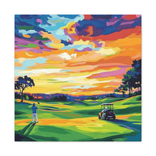 Load image into Gallery viewer, Vibrant Golf Sunset Canvas Art
