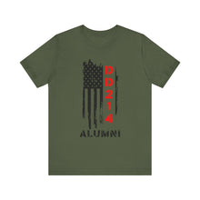 Load image into Gallery viewer, Patriotic Alumni Short Sleeve Tee - DD214 Design

