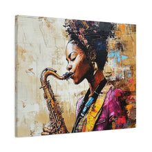 Load image into Gallery viewer, Saxophone Art Canvas, Elegant Wall Decor for Jazz Lovers, Music-Themed Home Decoration, Perfect Gift for Musicians, Unique Art Piece, [...]
