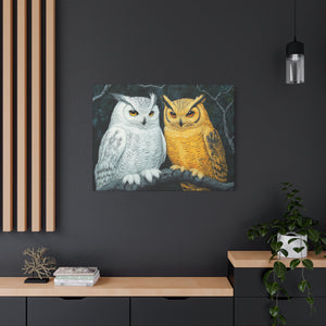 Owl Lovers Matte Canvas Print - Stretched Wall Art