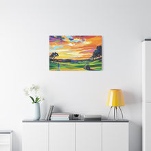 Load image into Gallery viewer, Vibrant Golf Sunset Canvas Art
