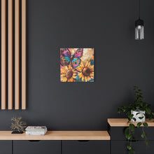 Load image into Gallery viewer, Colorful Butterfly and Sunflowers Canvas Art, Nature Wall Decor, Flower Artwork, Gift for Home, Boho Decor, Vibrant Art Print
