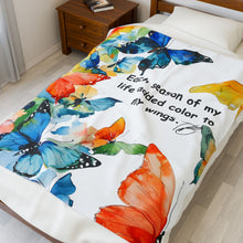 Load image into Gallery viewer, Butterfly Plush Blanket
