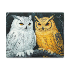 Owl Lovers Matte Canvas Print - Stretched Wall Art