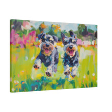 Load image into Gallery viewer, Playful Schnauzer Dogs Canvas Art
