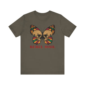 Vintage Rebel Soul Butterfly Tee - Unisex Jersey Short Sleeve Shirt