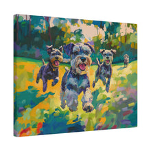 Load image into Gallery viewer, Vibrant Schnauzer Dogs Canvas Wall Art
