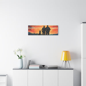 Patriotic Canvas Print - Heroes and Their Dogs - Perfect for Veterans Day and Memorial Day