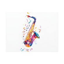 Load image into Gallery viewer, Vibrant Saxophone Canvas Wall Art - Perfect for Music Lovers
