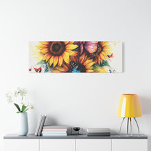 Load image into Gallery viewer, Vibrant Floral Canvas Wall Art, Butterfly Decor
