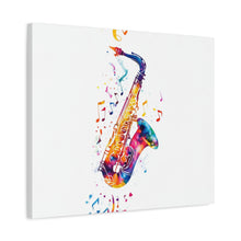 Load image into Gallery viewer, Vibrant Saxophone Canvas Wall Art - Perfect for Music Lovers
