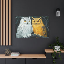 Load image into Gallery viewer, Owl Lovers Matte Canvas Print - Stretched Wall Art

